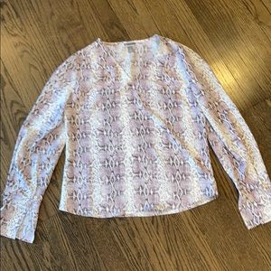 Chelsea28 Purple Snake Print Blouse